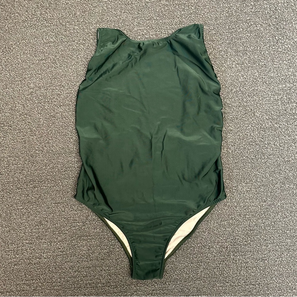 Classic Dark Green One-Piece Swimsuit